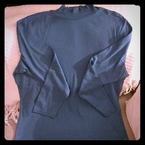 Talbots 1x blue mockneck
